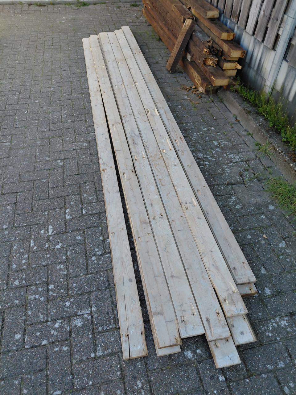 Vuren houten vloerplanken gebruikt