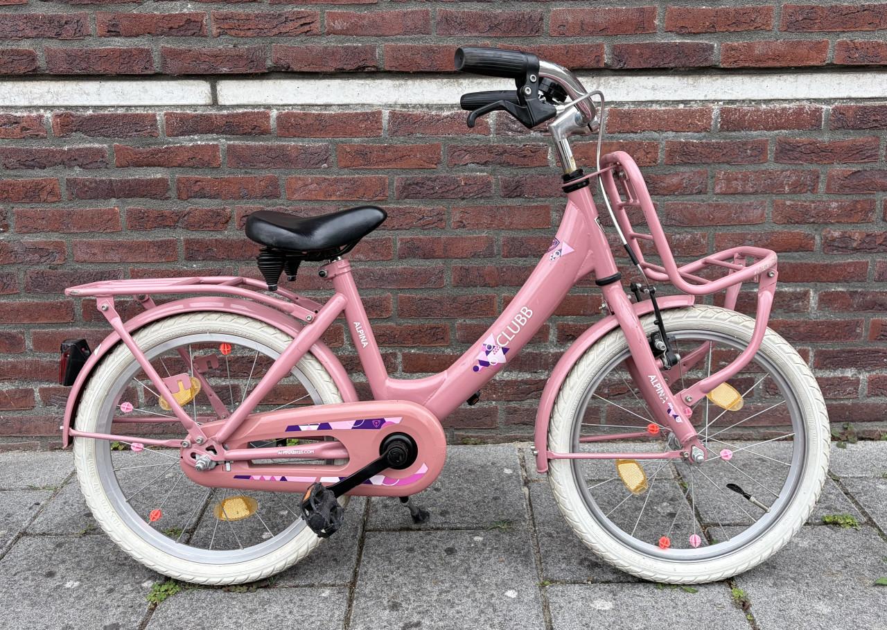 Roze meisjesfiets Alpina Clubb 16 inch