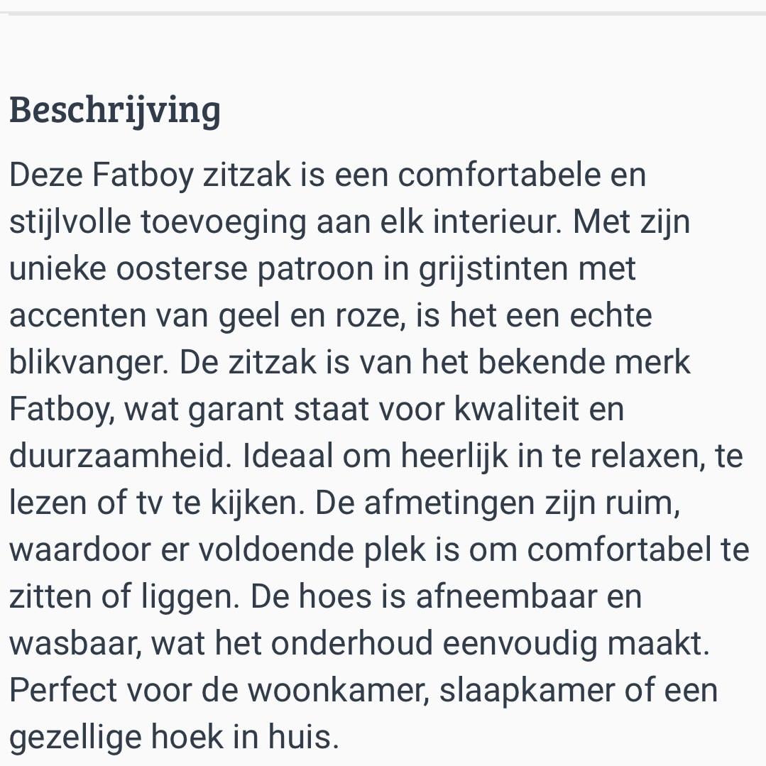 Fatboy kussens