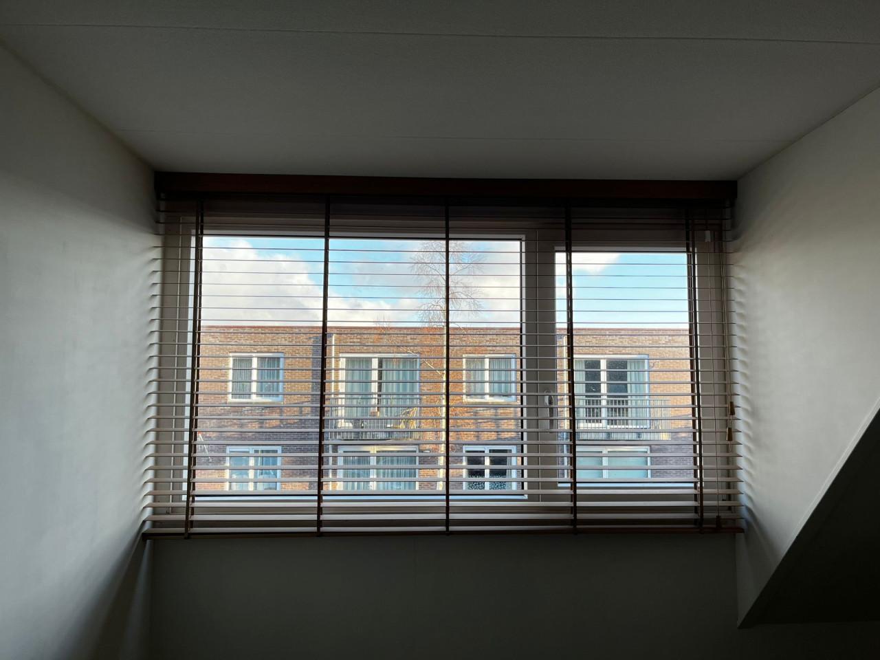 Bamboe jaloezie met ladderband - Beuken