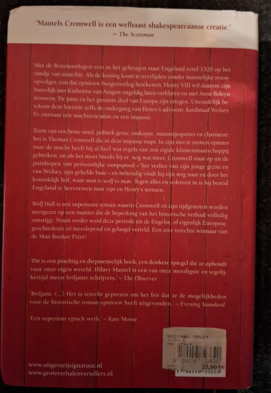 Wolf Hall door Hilary Mantel, uitg. Signatuur, Utrecht