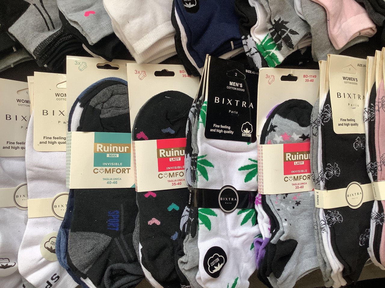 Restpartij sneaker sokken. ( partij 172)