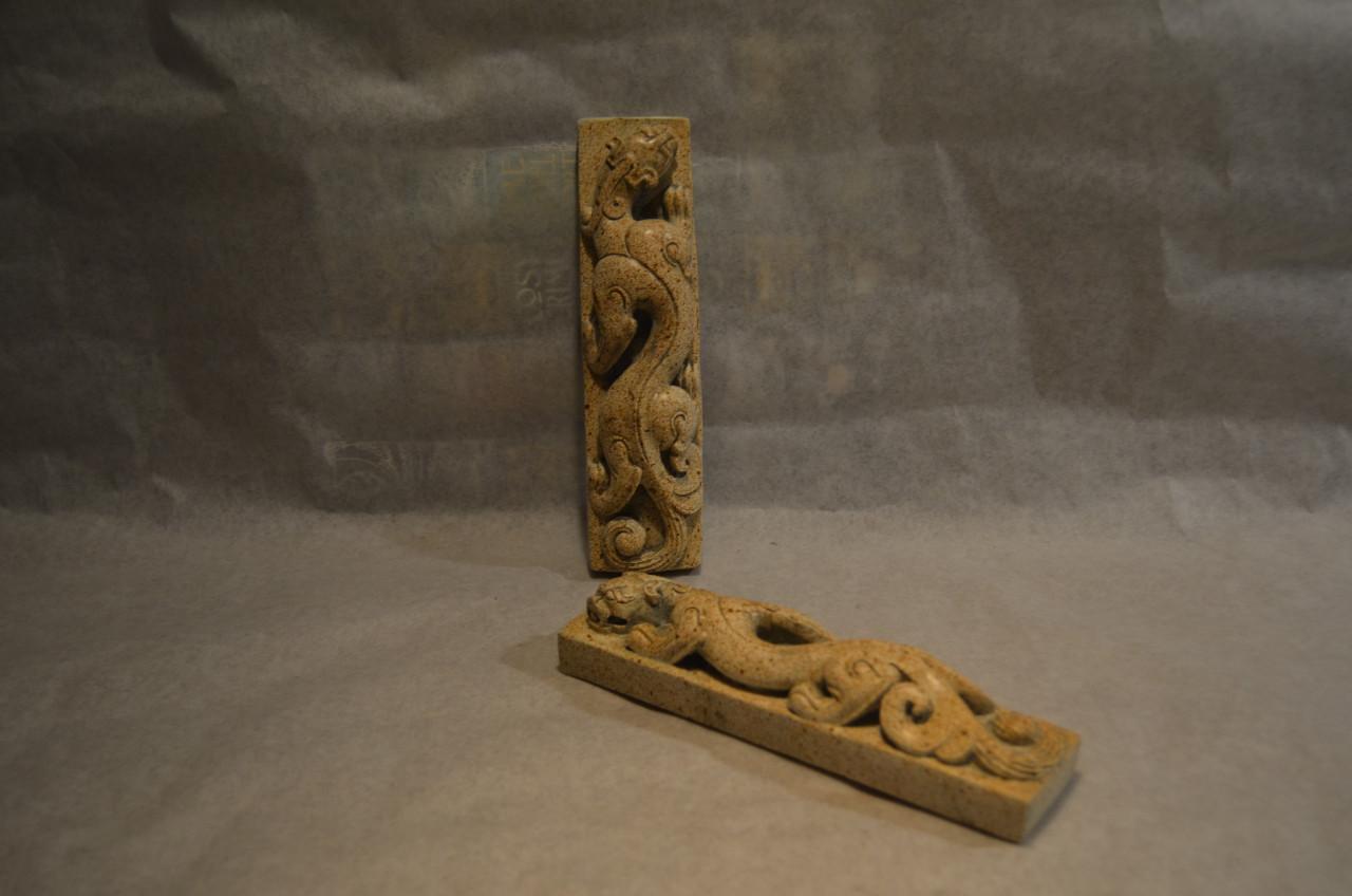 Twee Chinese zegelstempels in prima staat 20e eeuw.