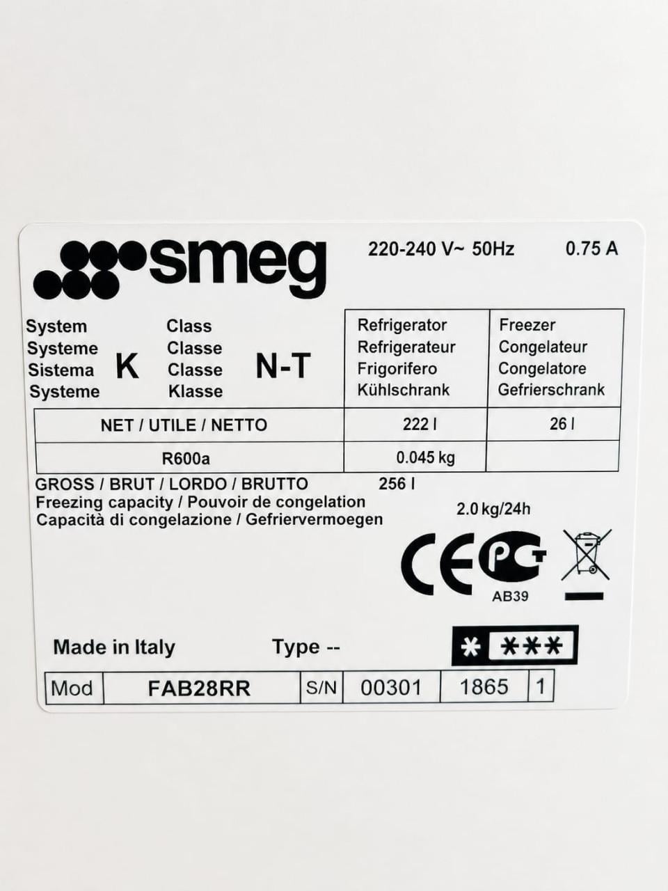 Koelkast retro Smeg