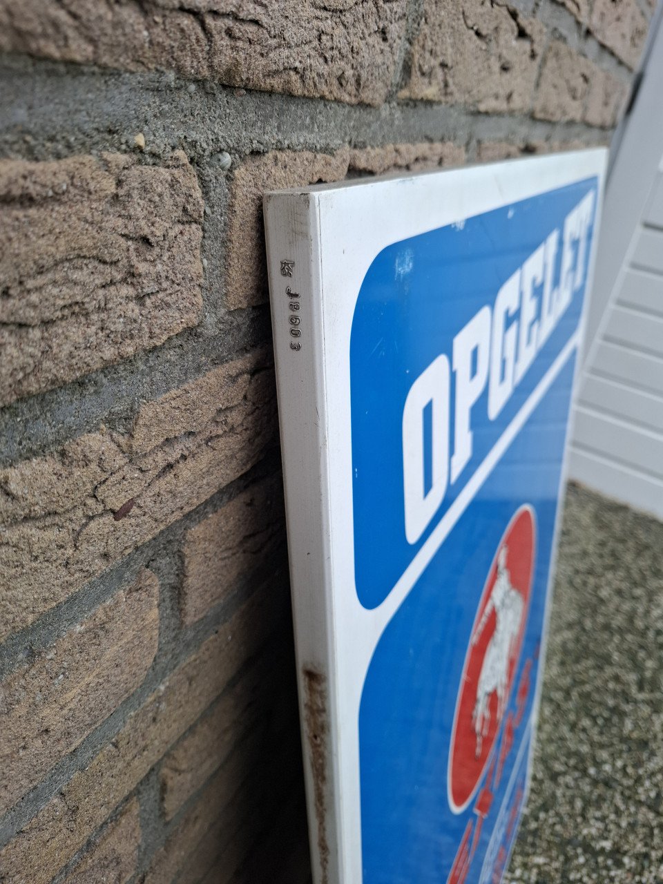 Vintage tabak reclame bord.