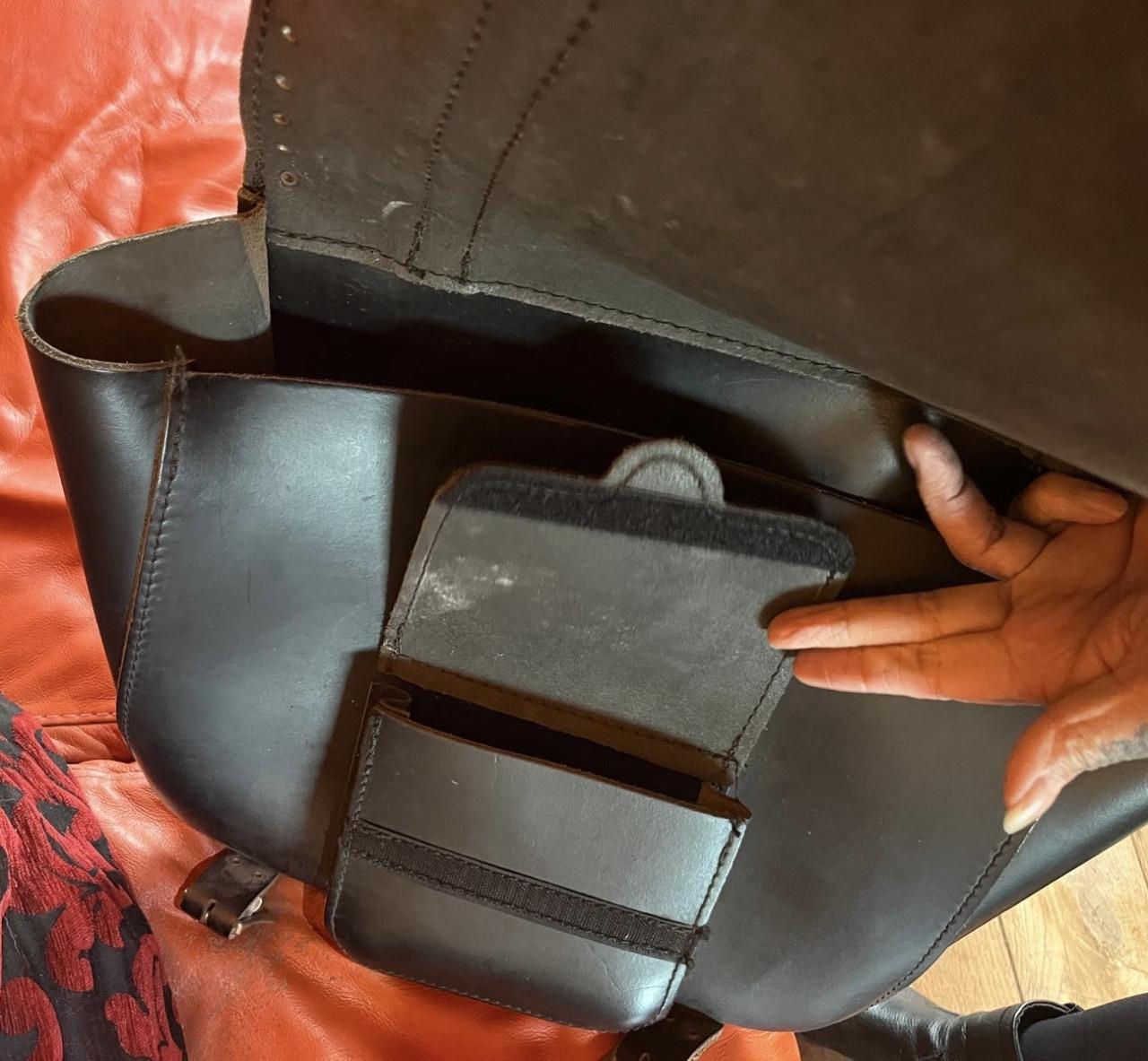 Lederen vintage motortassen HD