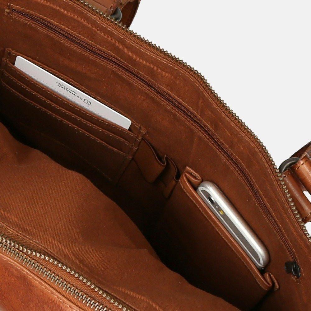 Damestas Bear Design shopper/business tas 'Lia' - bruin (cognac)