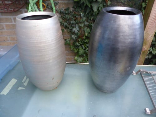 Vaas plantenbak 2 stuks zwaar keramiek 55/53 cm bloempot