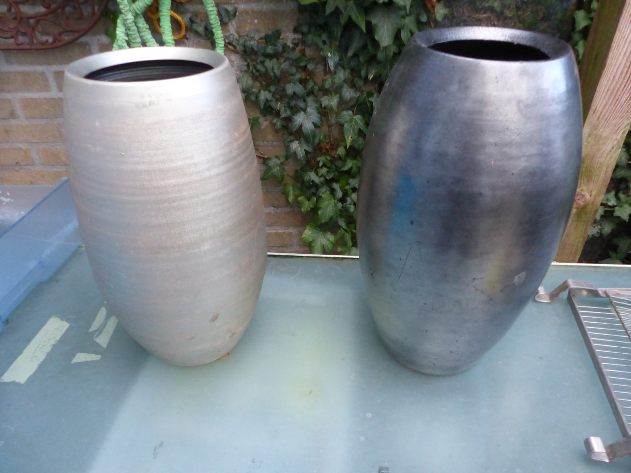 Vaas plantenbak 2 stuks zwaar keramiek 55/53 cm bloempot