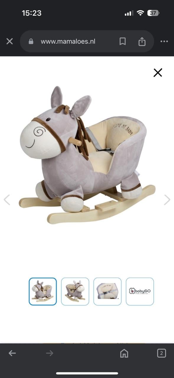 Baby peuter schommel dier in nieuwe staat.