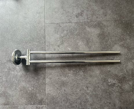NIEUW Handdoekrek Plieger Chroom draaibaar 2 stangen