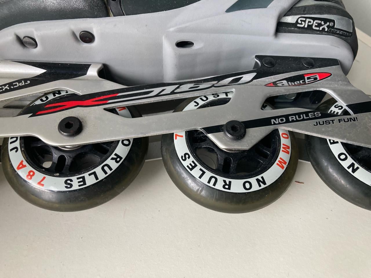 Spex Softmax Inline Skates / Skeelers – Maat 39 – Zwart/Grijs