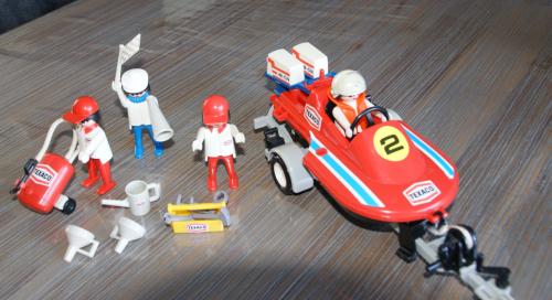 Texaco Speedboot met trailer en pitcrew