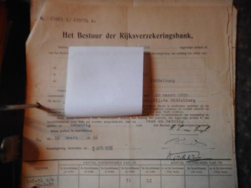 Oude document PEZM en uit zeeland jaren 30 t/m 1973
