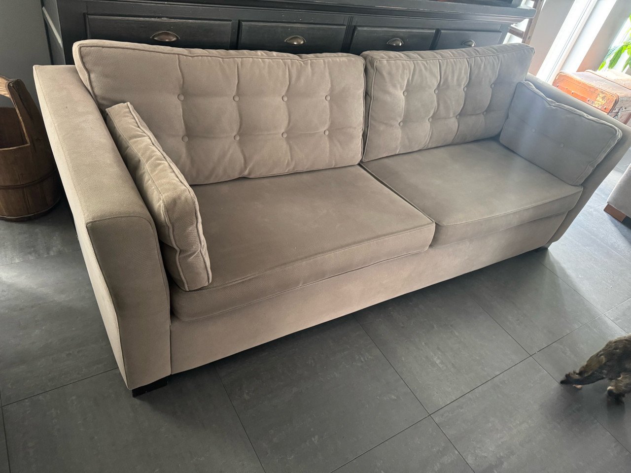 Landelijke bank taupe