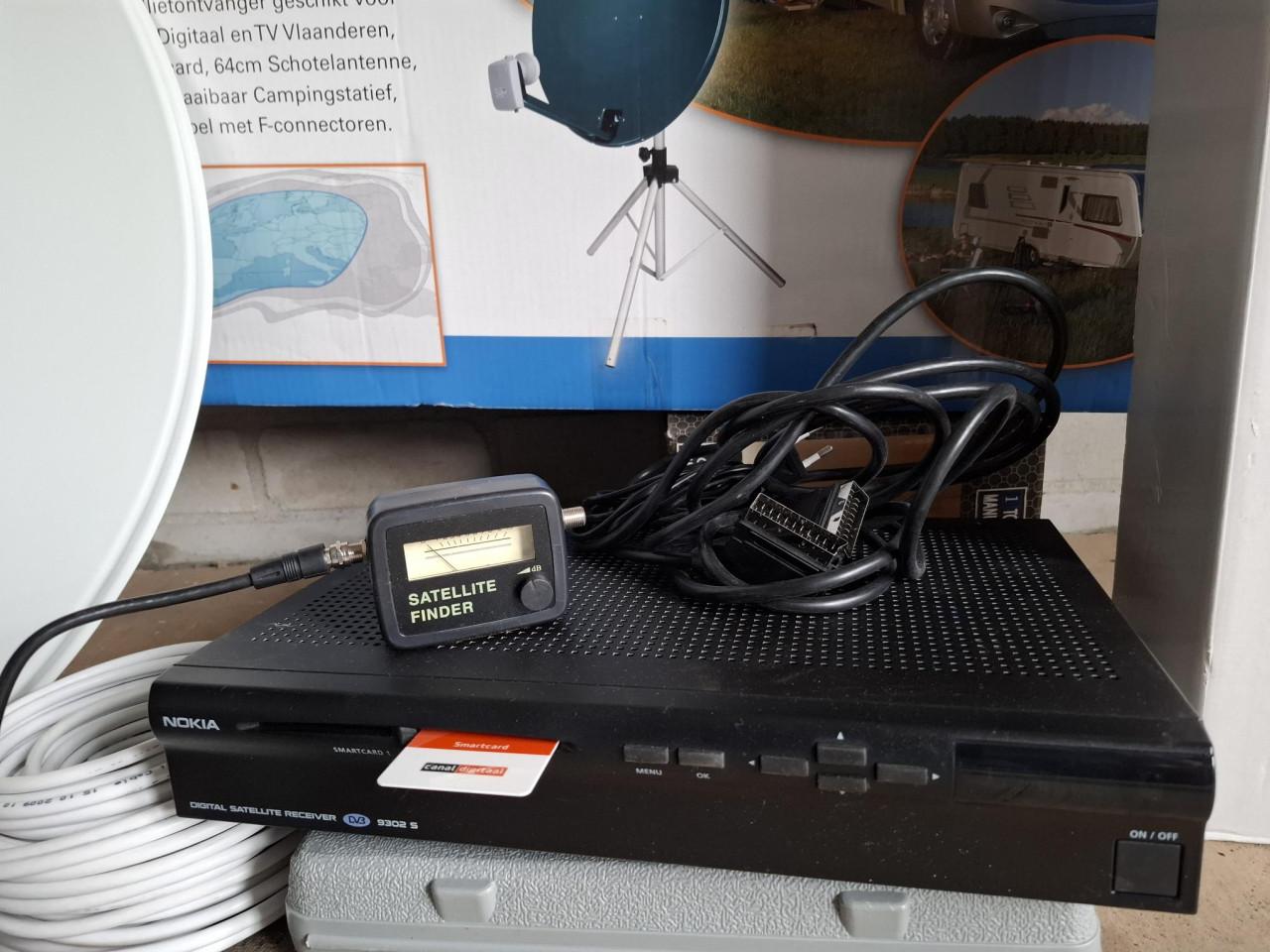 TV schotel-satelliet ontvanger + Receiver.