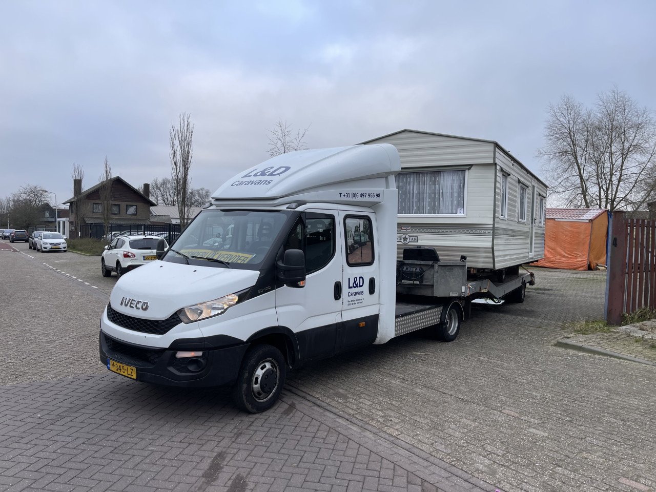 Transport van u Stacaravan Tourcaravan Camper....