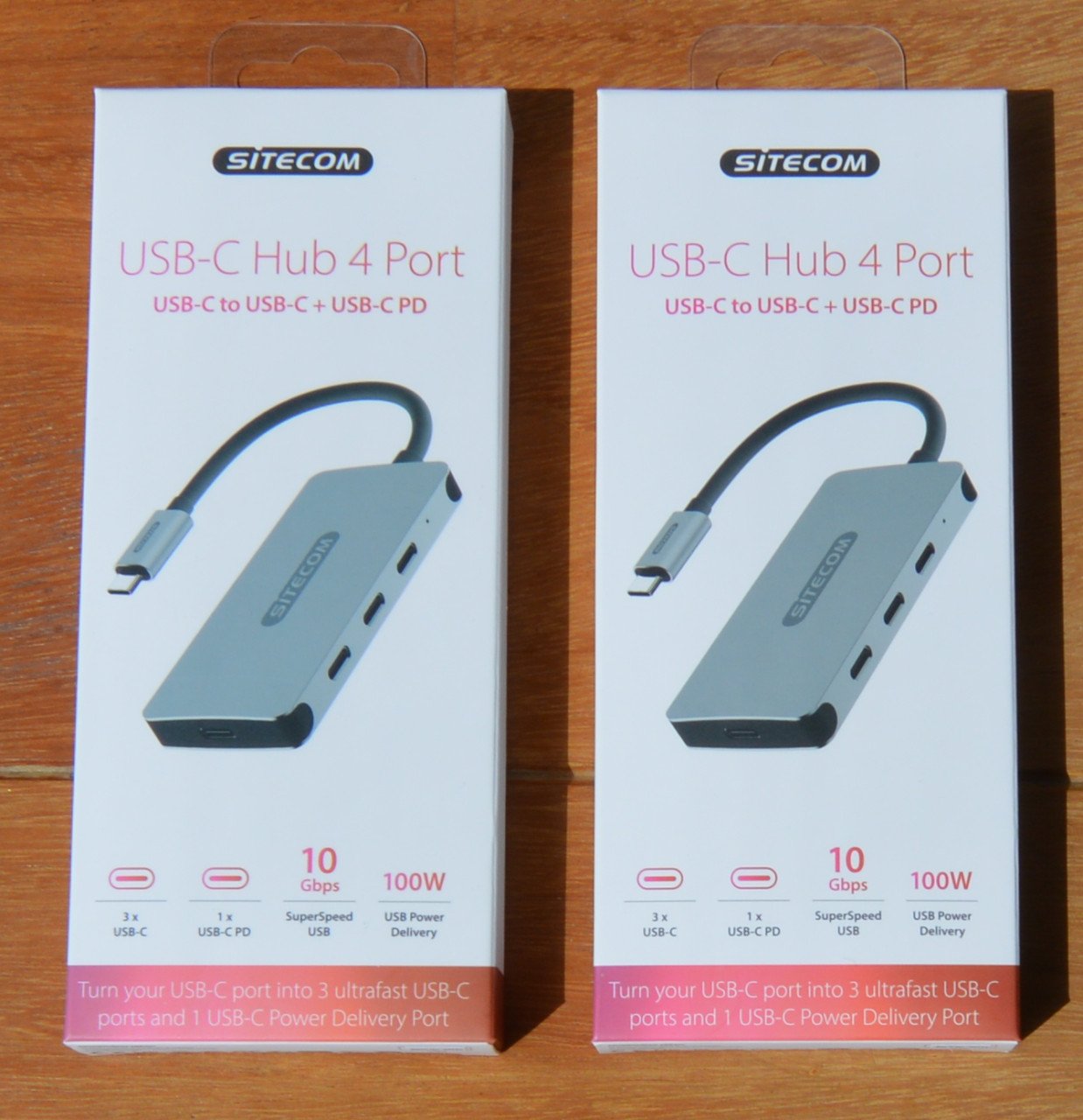 2x Z.G.A.N. Sitecom USB-C hub 4 ports