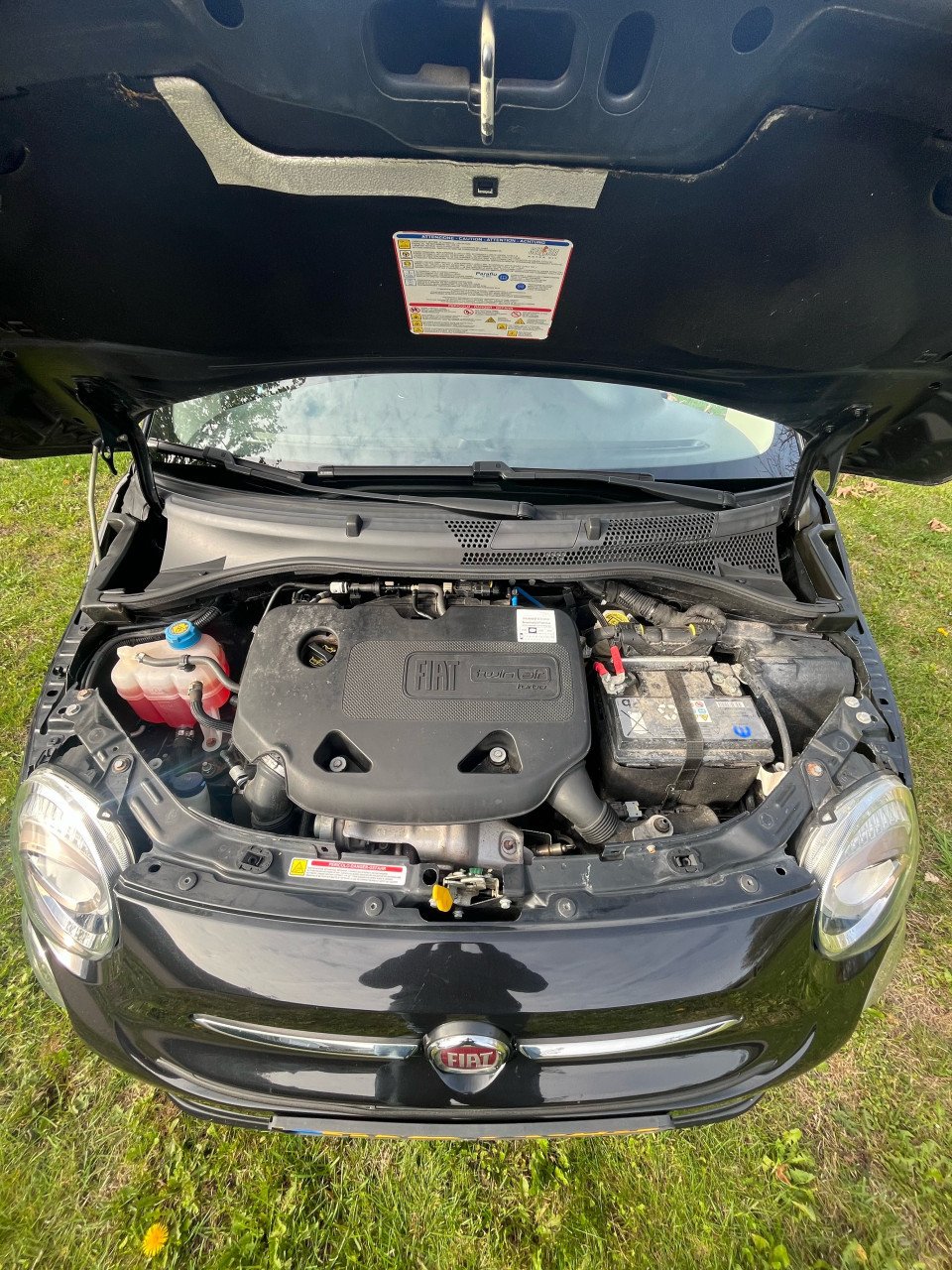 Fiat 500 Twinair Turbo 80pk Dualogic 2015 Zwart