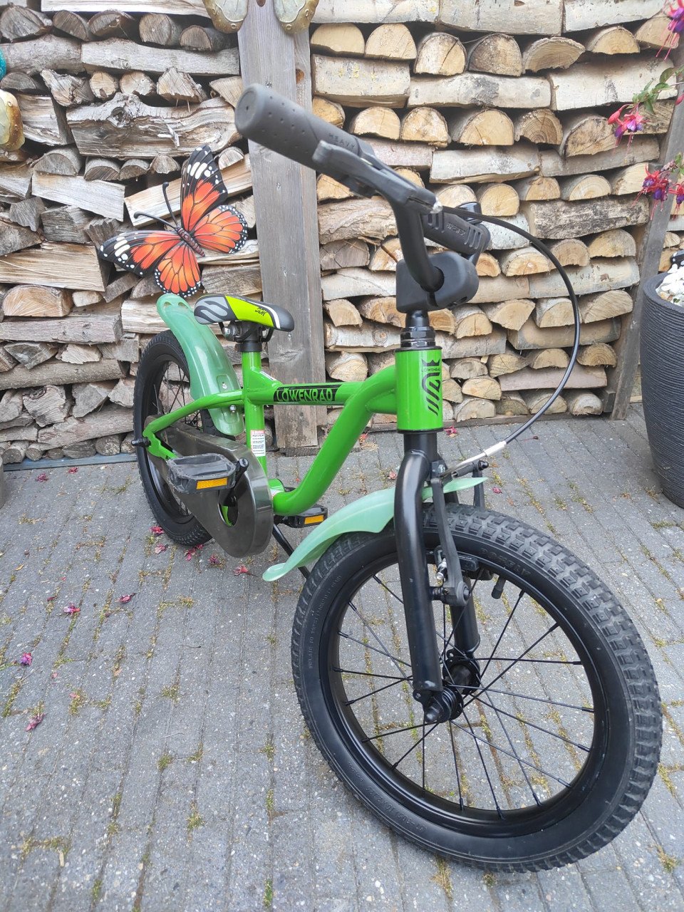 16 inch Lowenrad stoere groene jongens fiets