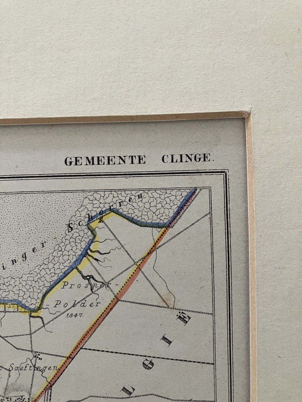 Topografische kaart gemeente Clinge