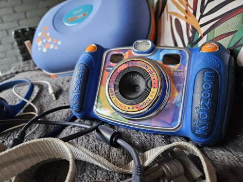 VTech KidiZoom Duo DX Kindercamera 10-in-1, kleur blauw....