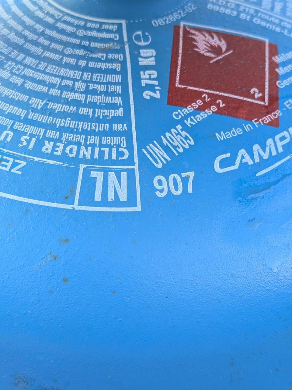 Campinggaz 907 fles met kookbrander