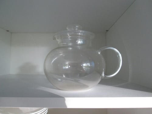 Glazen theepot