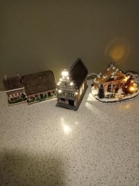 Kerst huisjes met verlichting