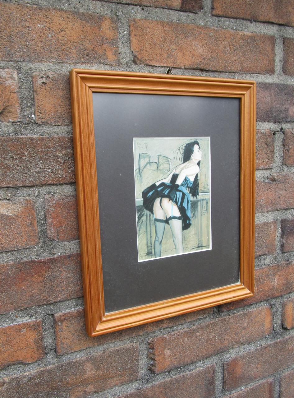 Ingelijste tekening van een vrouw