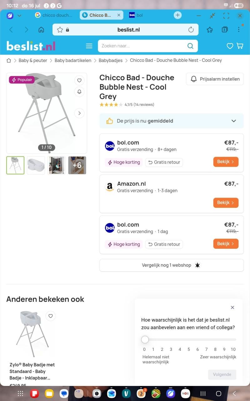 Chicco bad/douche stoel