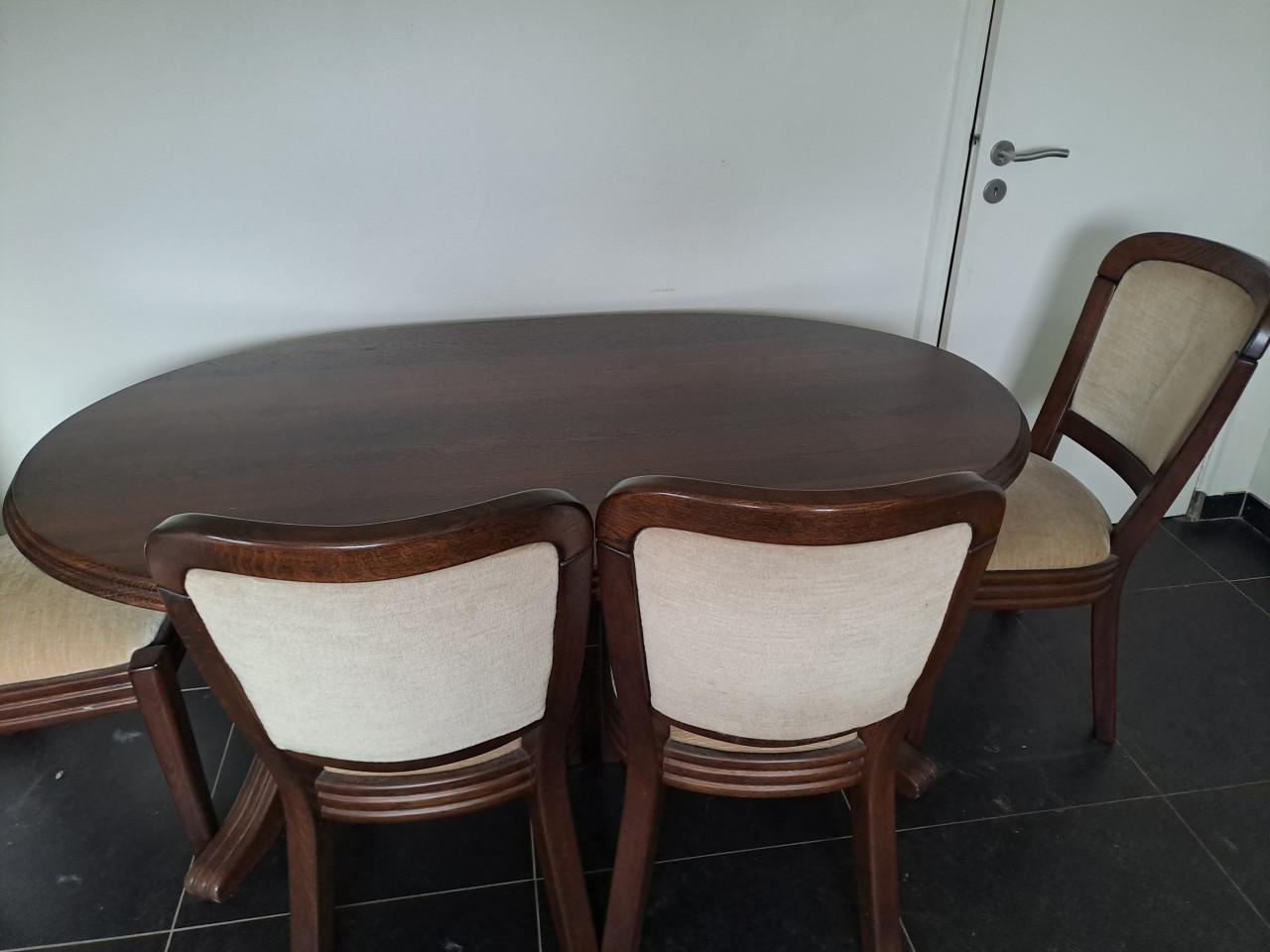 Eiken Eethoek met 4 stoelen