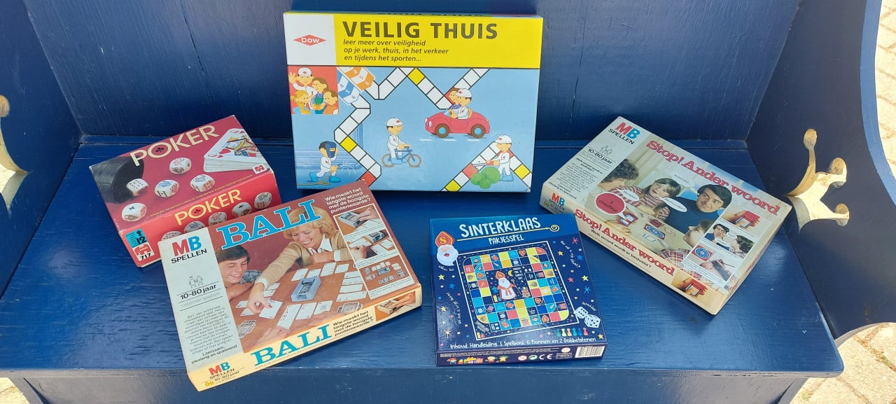 Gezelschapsspellen 5 stuks compleet.