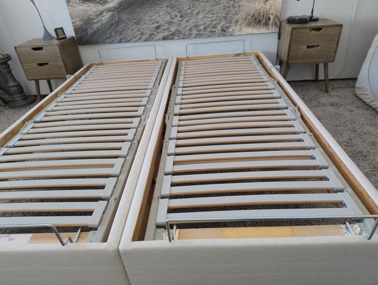 Electrische lattenbodems incl ombouw (2 stuks samen 160x200)