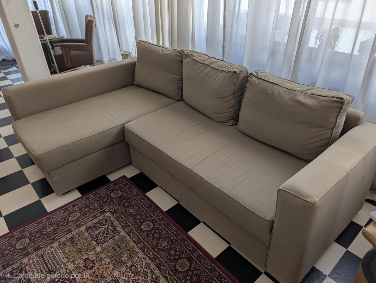 Hoekbank / slaapbank met chaise longue en opbergruimte