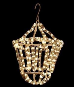 Kerst verlichting LED kroonluchter met een lengte van 35 cm.