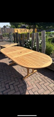 Teak buittafel nieuw teaktafel