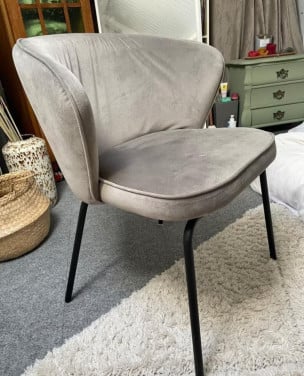 Eetkamerstoelen 4 stuks bepurehome kuipstoel velvet fluweel khaki taupe