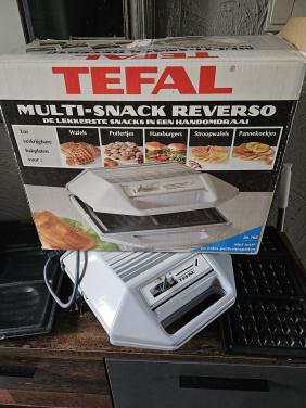 Vintage Tefal Multi-Snack reverso met diverse bakplaten