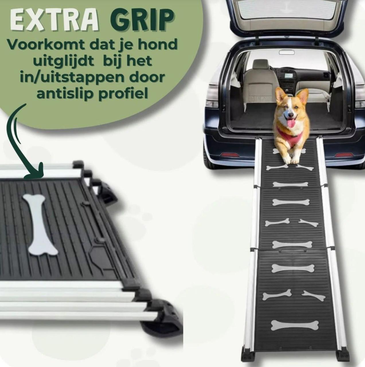 Loopplank Hond Telescopisch - Rood