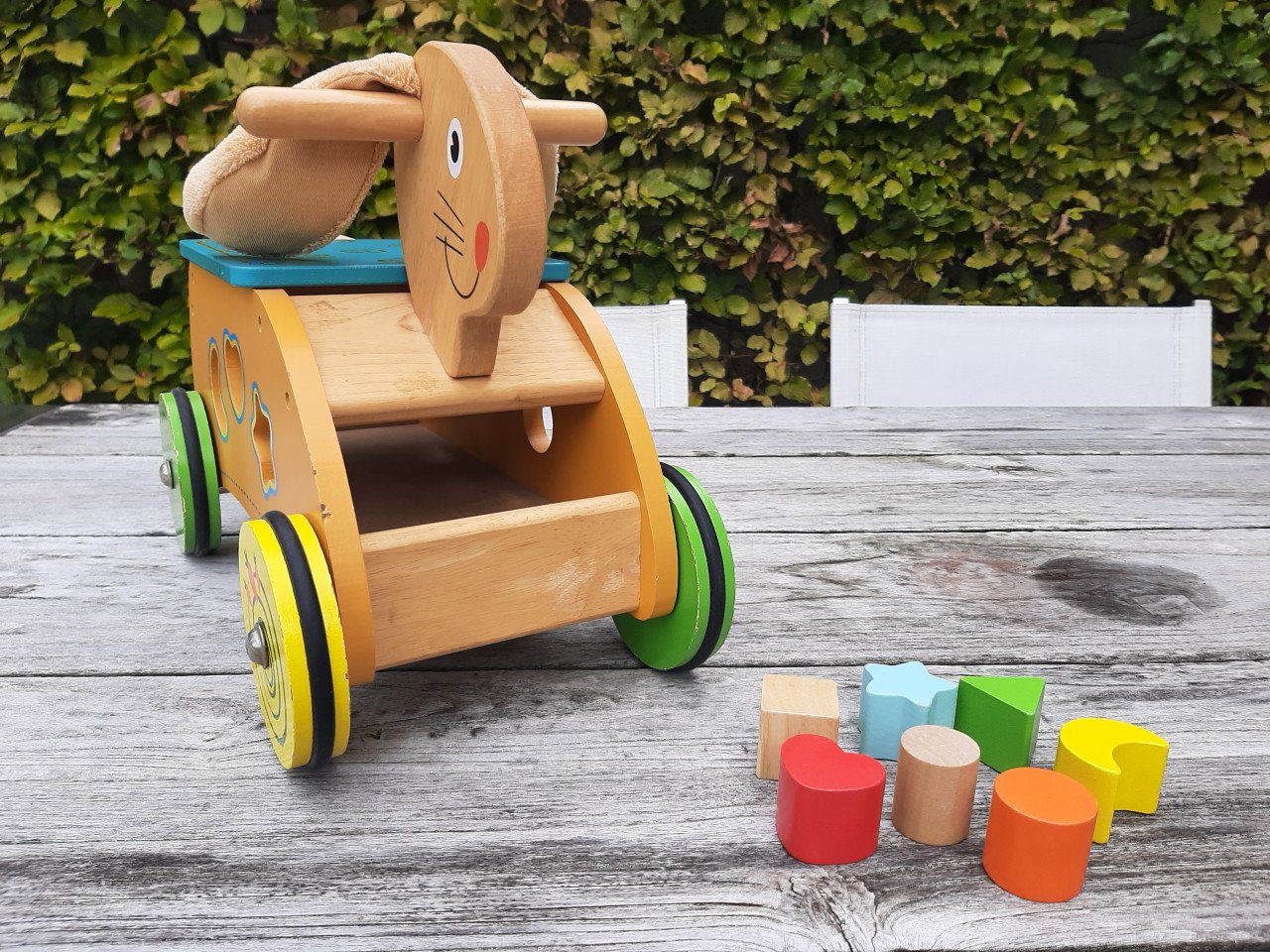 Loopkar hout konijn