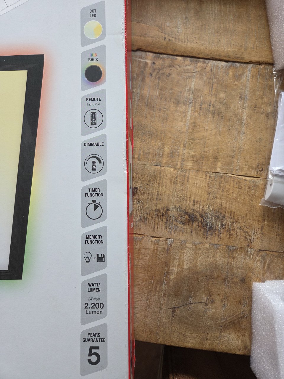 Plafonnière met led panel