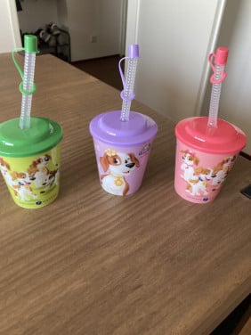 Drinkbekers met rietje