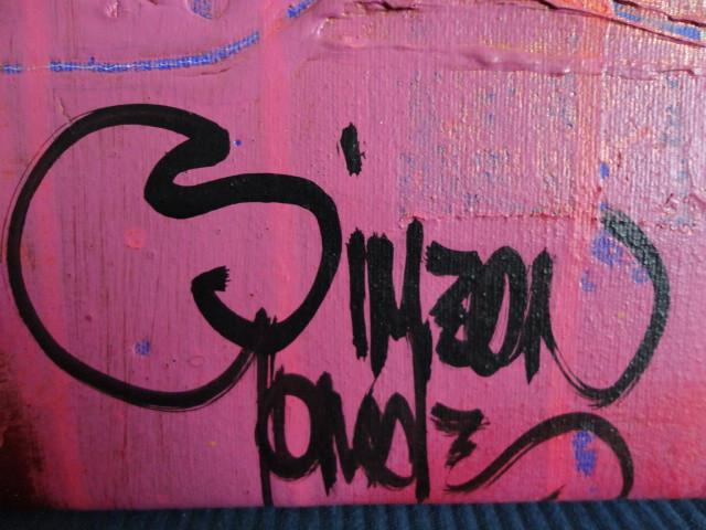 " Un Regalo Parta Ti " Acrylschilderij van Simeon Gonzales  80 cm x 60 cm