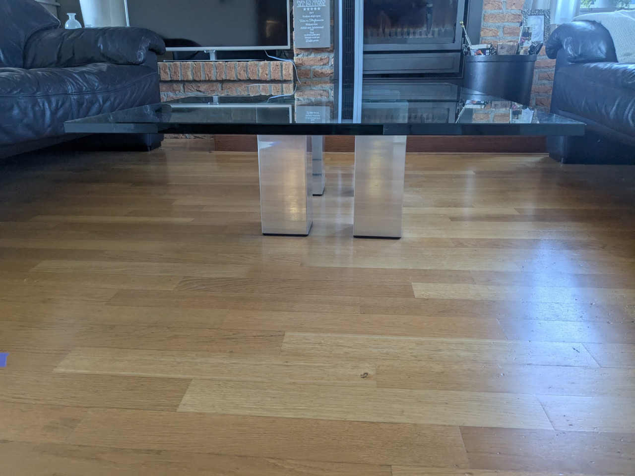 Glazen salontafel