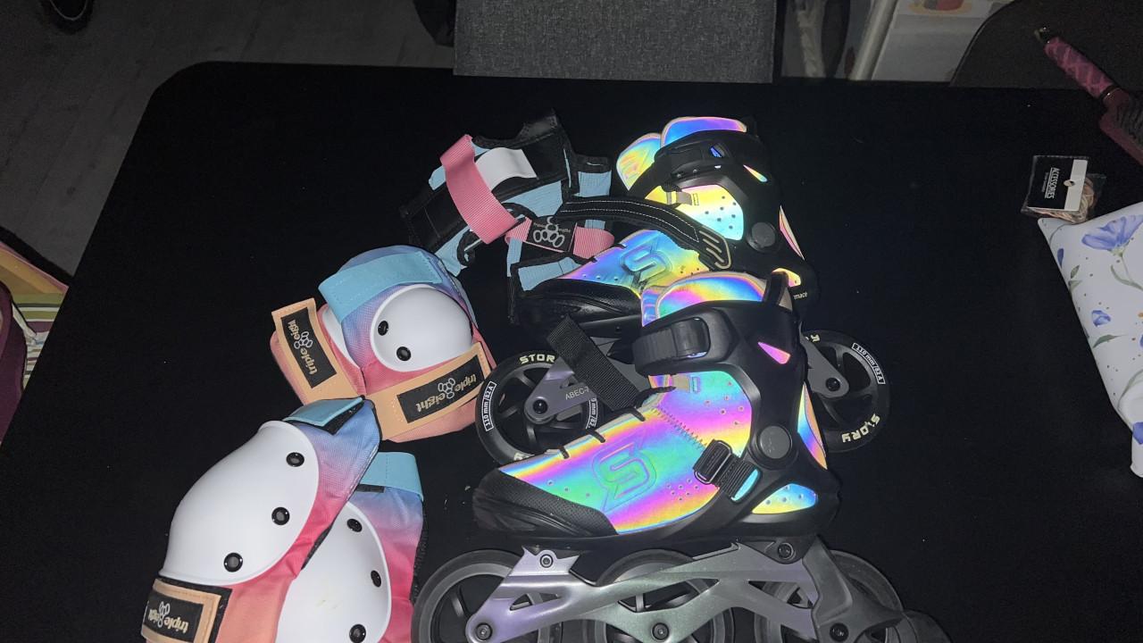 Rolschaatsen met bescherming