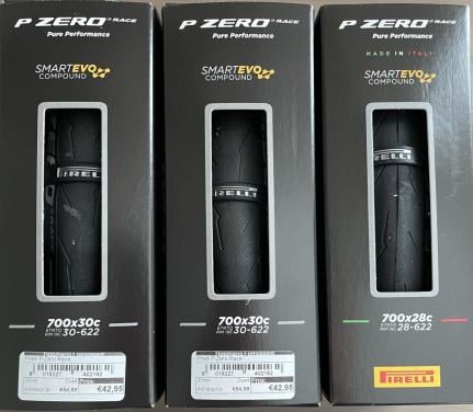 3 nieuwe Pirelli Zero race banden racefiets