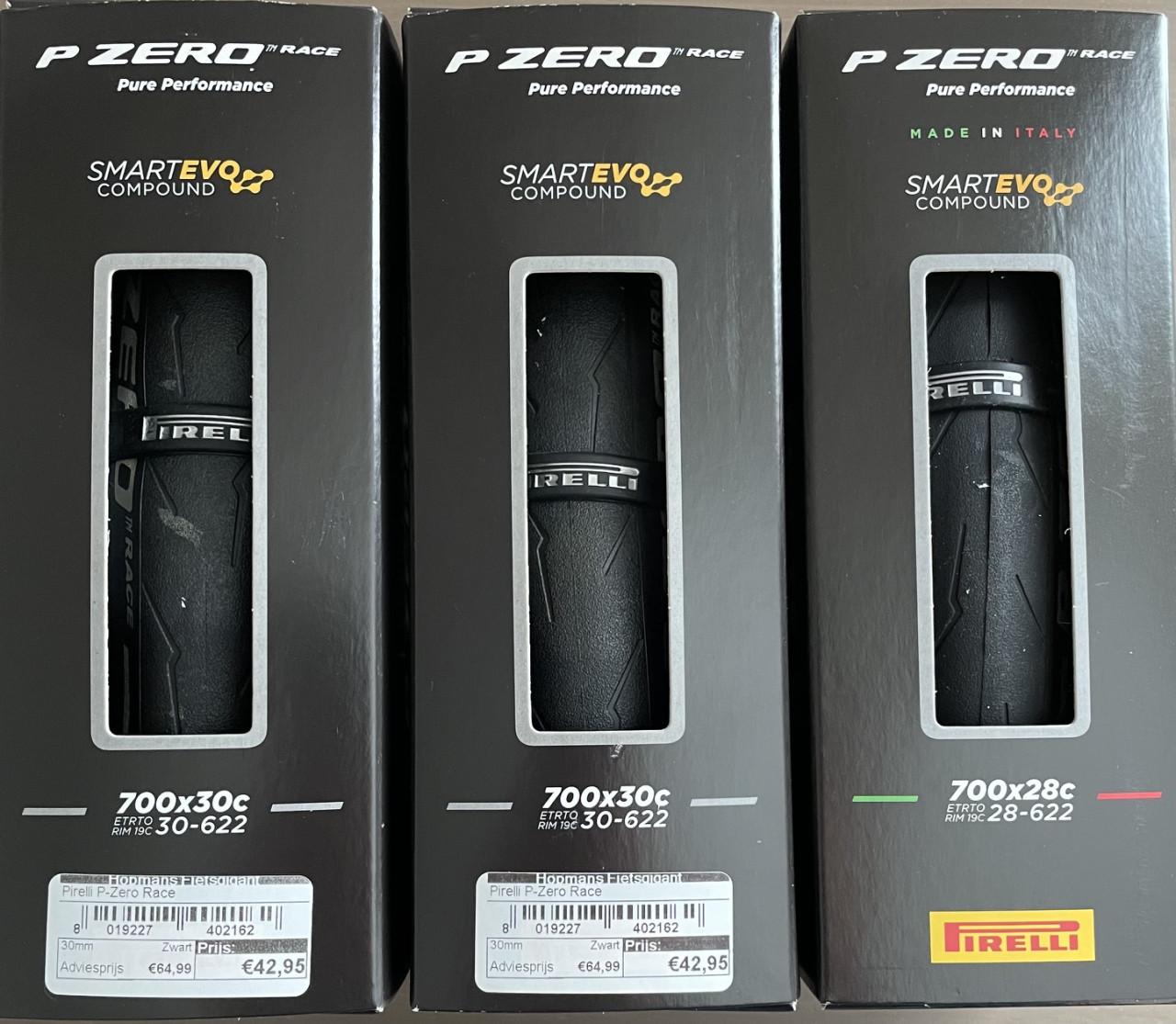 3 nieuwe Pirelli Zero race banden racefiets