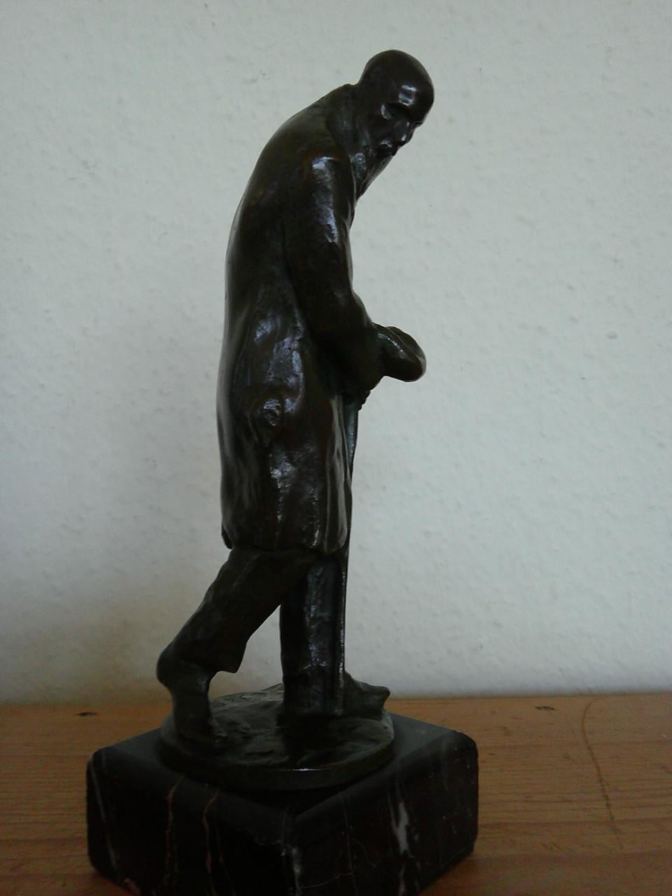 EDWARD MELIS 1880-1843 TWEEKLEURIG GEPATINEERD BRONS