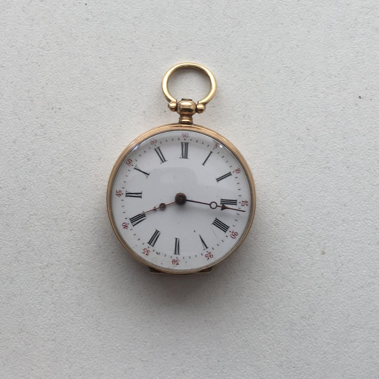 Prachtig 14 kt gouden Ladies Pocket Watch
